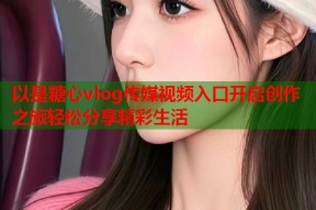以是糖心vlog传媒视频入口开启创作之旅轻松分享精彩生活