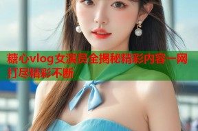 糖心vlog女演员全揭秘精彩内容一网打尽精彩不断