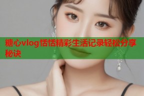 糖心vlog恬恬精彩生活记录轻松分享秘诀
