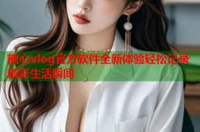 糖心vlog官方软件全新体验轻松记录精彩生活瞬间