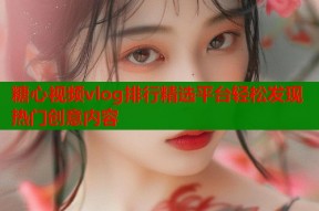 糖心视频vlog排行精选平台轻松发现热门创意内容