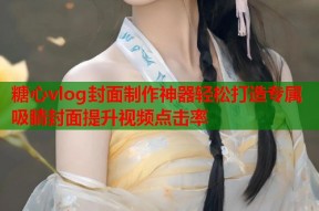 糖心vlog封面制作神器轻松打造专属吸睛封面提升视频点击率