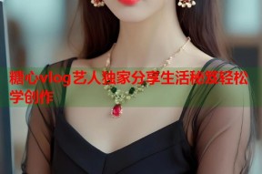 糖心vlog艺人独家分享生活秘笈轻松学创作