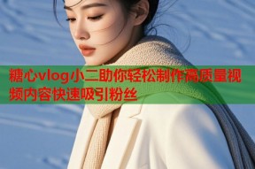 糖心vlog小二助你轻松制作高质量视频内容快速吸引粉丝
