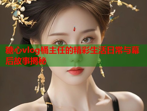 糖心vlog桶主任的精彩生活日常与幕后故事揭秘  第1张